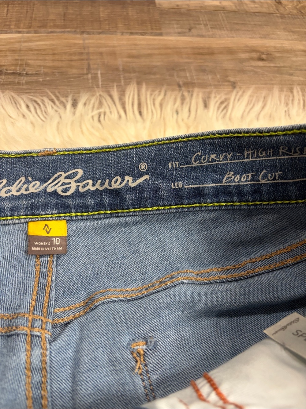 Eddie Bauer high rise curvy boot cut jeans stretch cotton blend denim 10 - Picture 7 of 9